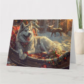 Finnischer Laphund Dog Weihnachtsfest Karte (Vorderseite)