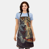 Finnischer Laphund Dog Weihnachtsfest Schürze (Getragen)