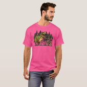 Finnischer Lapphund Dinosaur T-Rex Walking Funny D T-Shirt (Vorne ganz)
