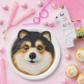 Finnischer Lapphund Dog 3D Inspiriert Pappteller (Party)