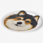 Finnischer Lapphund Dog 3D Inspiriert Pappteller (Schrägansicht)