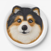Finnischer Lapphund Dog 3D Inspiriert Pappteller (Vorderseite)