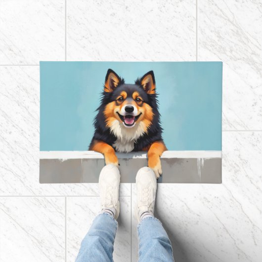 Finnischer Lapphund-Fußmatten-Kunst Fußmatte (Indoor)