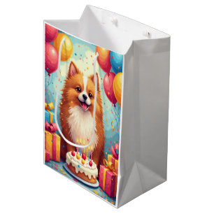 Finnischer Lapphund-Geburtstagsfeier Mittlere Geschenktüte
