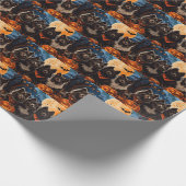 Finnischer Lapphund Halloween Spooky Geschenkpapier (Ecke)