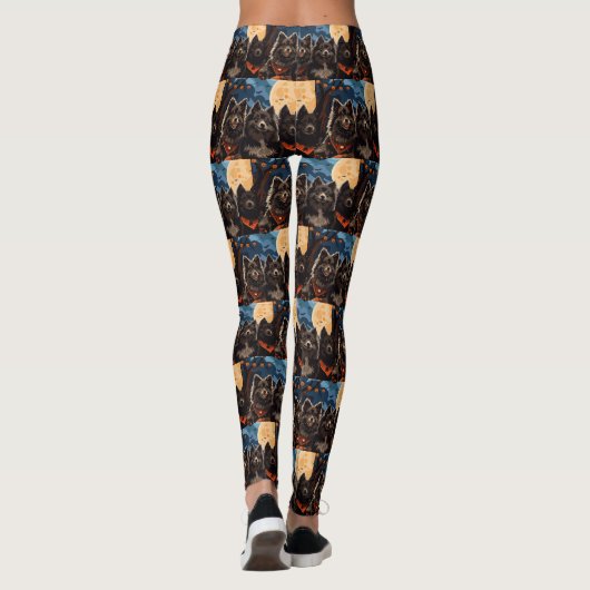 Finnischer Lapphund Halloween Spooky Leggings (Rückseite)
