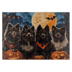 Finnischer Lapphund Halloween Spooky Schneidebrett