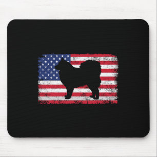 Finnischer Lapphund Hund 4. Juli Patriotische Amer Mousepad