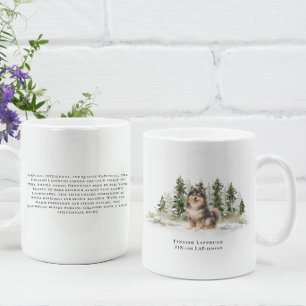 Finnischer Lapphund Hund Aquarell Rasse Zitat Kaffeetasse