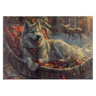 Finnischer Lapphund Hund Weihnachtsfest Schneidebrett