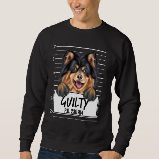 Finnischer Lapphund Mugshot Guilty Dog Sweatshirt