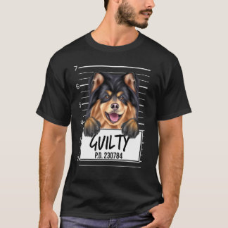 Finnischer Lapphund Mugshot Guilty Dog T-Shirt