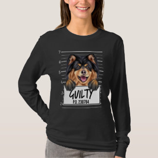 Finnischer Lapphund Mugshot Guilty Dog T-Shirt