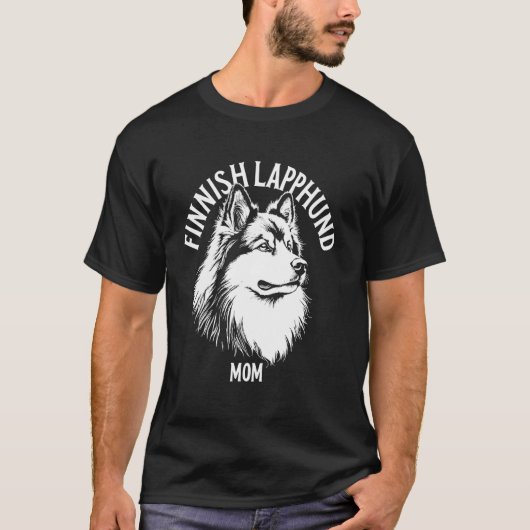 Finnischer Lapphund Mutter T-Shirt (Vorderseite)