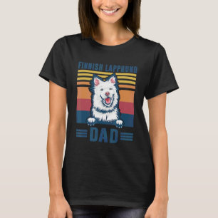 Finnischer Lapphund Vater Pater Retro Finnischer L T-Shirt