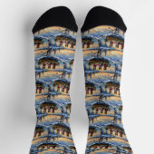Finnischer Lapphund Weihnachtsboot Urlaub Socken (Oben)