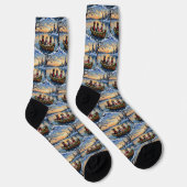 Finnischer Lapphund Weihnachtsboot Urlaub Socken (Rechts)