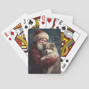 Finnischer Lapphund Weihnachtsmann Festliches Weih Spielkarten