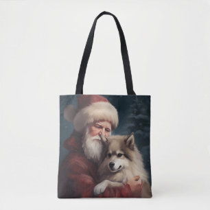 Finnischer Lapphund Weihnachtsmann Festliches Weih Tasche