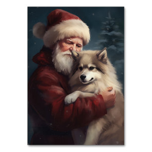 Finnischer Lapphund Weihnachtsmann Festliches Weih Tischnummer