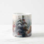 Finnischer Lappund Hund in Schnee Weihnachten Kaffeetasse (Mittel)