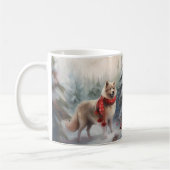 Finnischer Lappund Hund in Schnee Weihnachten Kaffeetasse (Links)
