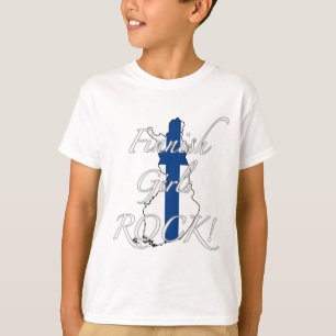 Finnischer Mädchen-Felsen! T-Shirt