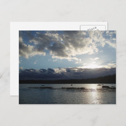 Finnischer See Postkarte (Vorne/Hinten)