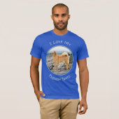 Finnischer Spitz bei Seashore-Malerei - Hundekunst T-Shirt (Vorne ganz)