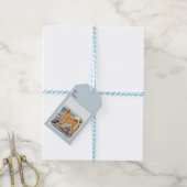 Finnischer Spitz beim Seashore-Gemälde - Hundekuns Geschenkanhänger (Mit Garn)