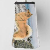 Finnischer Spitz beim Seashore-Gemälde - Hundekuns Golf Headcover (Rotieren 90)