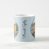 Finnischer Spitz beim Seashore-Gemälde - Hundekuns Kaffeetasse (Mittel)