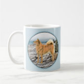 Finnischer Spitz beim Seashore-Gemälde - Hundekuns Kaffeetasse (Links)