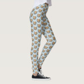 Finnischer Spitz beim Seashore-Gemälde - Hundekuns Leggings (Rechts)