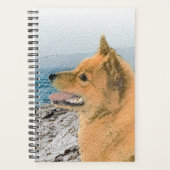 Finnischer Spitz beim Seashore-Gemälde - Hundekuns Planer (Vorderseite)