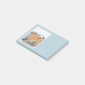 Finnischer Spitz beim Seashore-Gemälde - Hundekuns Post-it Klebezettel (angewinkelt)
