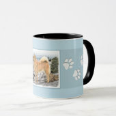 Finnischer Spitz beim Seashore-Gemälde - Hundekuns Tasse (VorderseiteRechts)