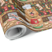 Finnischer Spitz Feiertag Backen: Feierliche Weihn Geschenkpapier (Rolleneckpunkt)