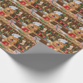 Finnischer Spitz Feiertag Backen: Feierliche Weihn Geschenkpapier (Ecke)