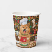 Finnischer Spitz Feiertag Backen: Feierliche Weihn Pappbecher (Rückseite)