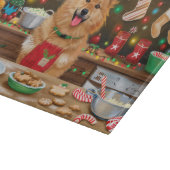 Finnischer Spitz Feiertag Backen: Feierliche Weihn Schneidebrett (Ecke)