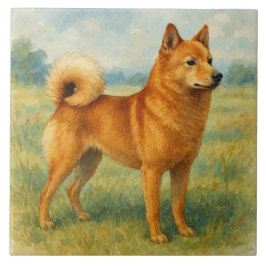 Finnischer Spitz Fliese