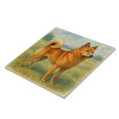 Finnischer Spitz Fliese (Seite)