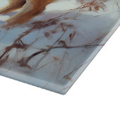 Finnischer Spitz lässt es Weihnachten schneien Schneidebrett (Ecke)