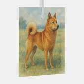 Finnischer Spitz Ornament Aus Glas (Vorderseite Rechts)