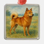 Finnischer Spitz Ornament Aus Metall (Vorne)