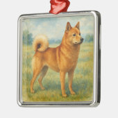 Finnischer Spitz Ornament Aus Metall (Links)
