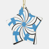 Finnischer Stern Keramik Ornament (Links)
