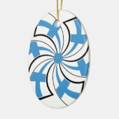 Finnischer Stern Keramik Ornament (Links)