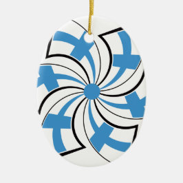 Finnischer Stern Keramik Ornament